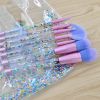 7pcs quicksand makeup brushes with bag (color)