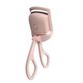 Portable Heated Eyelash Curler Electric Temperature Control Mini Eyelash Curler Electric Charging Makeup Tool (Color: Pink, battery capacity: 150mA)