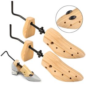 Wooden Shoe Trees Stretcher Expander (QTY: 2 PCS, size: L-Wm's Sz(10-13.5) / m's Sz(8.5-12)Pack)