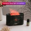 Upgraded Flame Diffuser DQ701A 180ml Aromatherapy Oil Diffuser Ultrasonic Cool Mist Diffuser with Waterless Auto Shut-Off Protection; 5 Color Flame Li